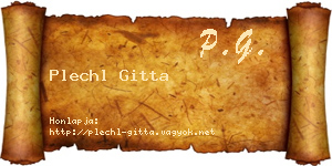 Plechl Gitta névjegykártya